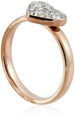 Guess UBR79029-56 Stainless Steel Stone Engraved Logo Ring for Women - Gold - Safqqa