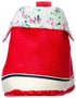 Mix and Max Folded Collar Floral-Pattern Lace-Up Half Boots for Girls