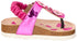 Bellino Flower Embellished Elastic Back Strap Thong Sandals for Girls- Damage Box