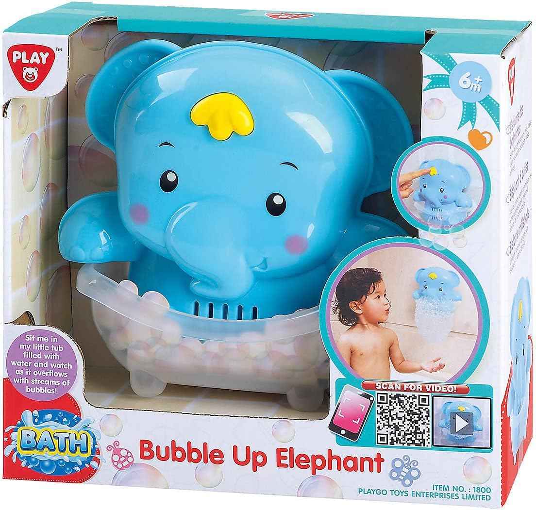 لعبة الاستحمام PlayGo – فقاعات الفيل تحول وقت الاستحمام إلى تجربة مسلية وممتعة للأطفال. تصميم الفيل الظريف يصنع فقاعات تضيف المرح وتشجع الأطفال على اللعب بالماء وتنمية حواسهم ومهاراتهم الحركية