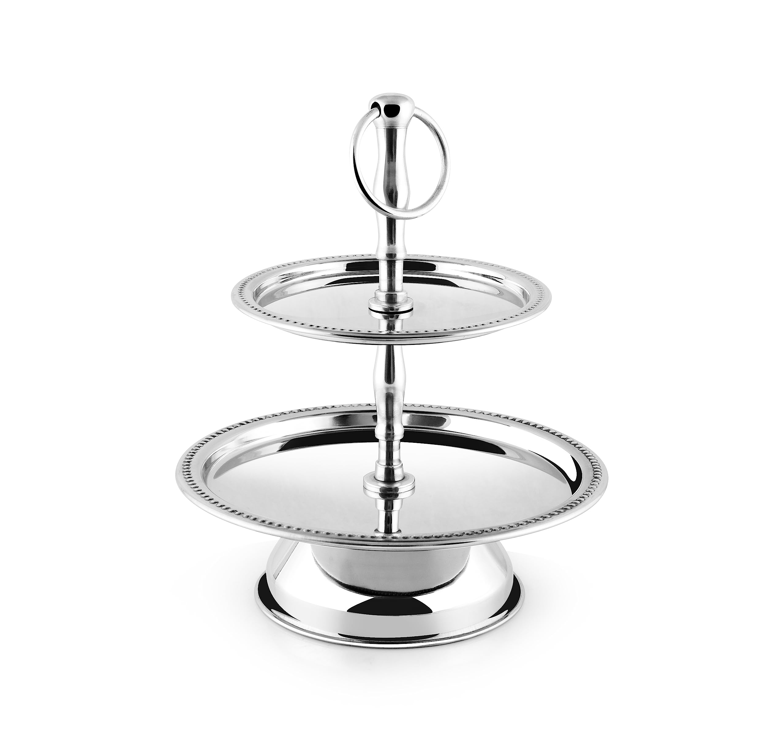 BLACKSTONE Stainless Steel Tray Dessert Stand Pastry Stand Cake Stand Serving Platter Serving Plate Tray (2 TIER)- Have Scratches