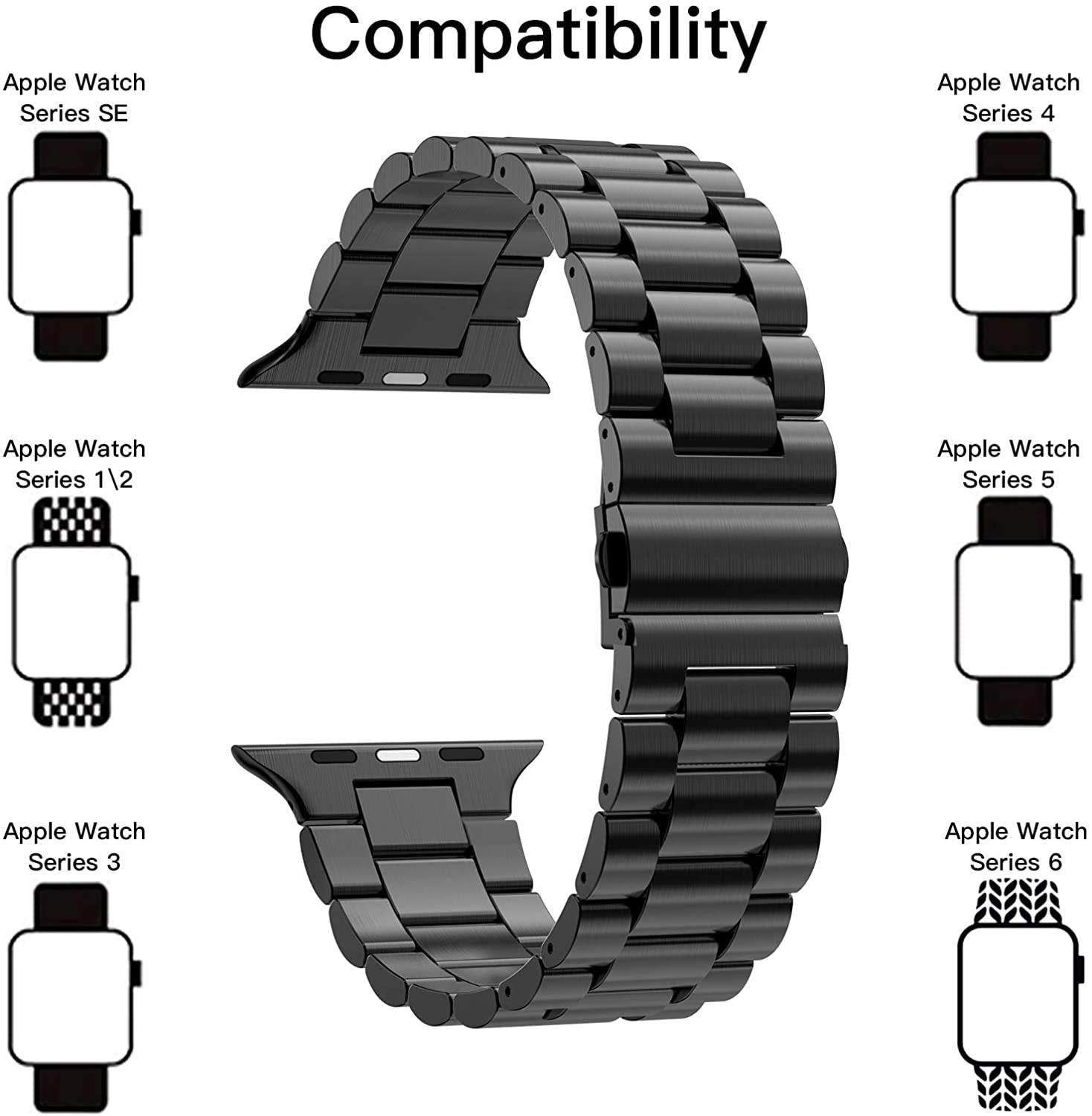 AccLoo Stainless Steel Watch Band for Apple Watch