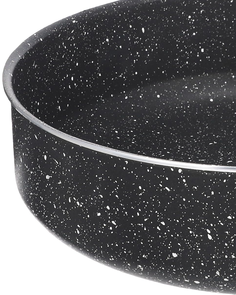 طقم صواني خبز دائري جرانيت صحي غير لاصق من الأمل إليت عدد 2 مقاس 26 و28 سم للاستخدام في الفرن