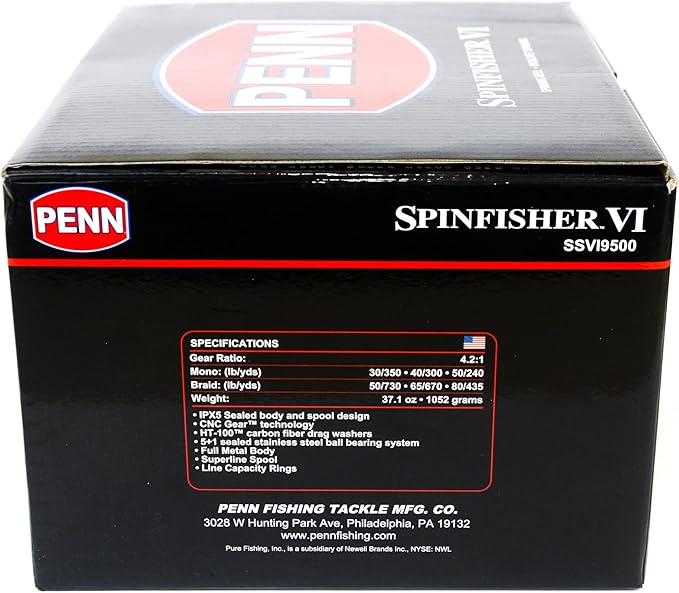 Penn Spinning Fishing Reel Multi Color