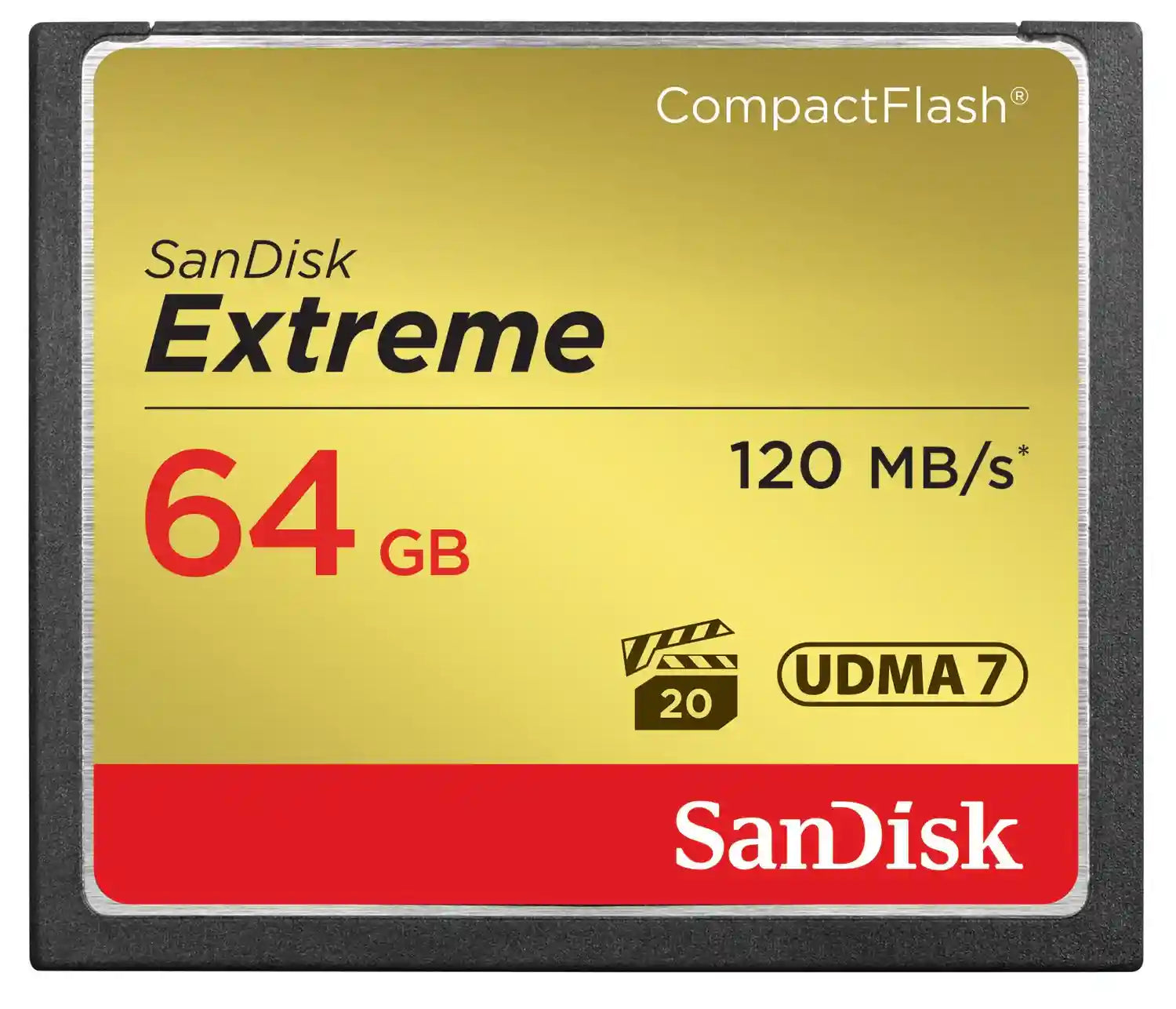 SanDisk Extreme CF 120MB/s، 85MB/s كتابة، UDMA7، 64GB