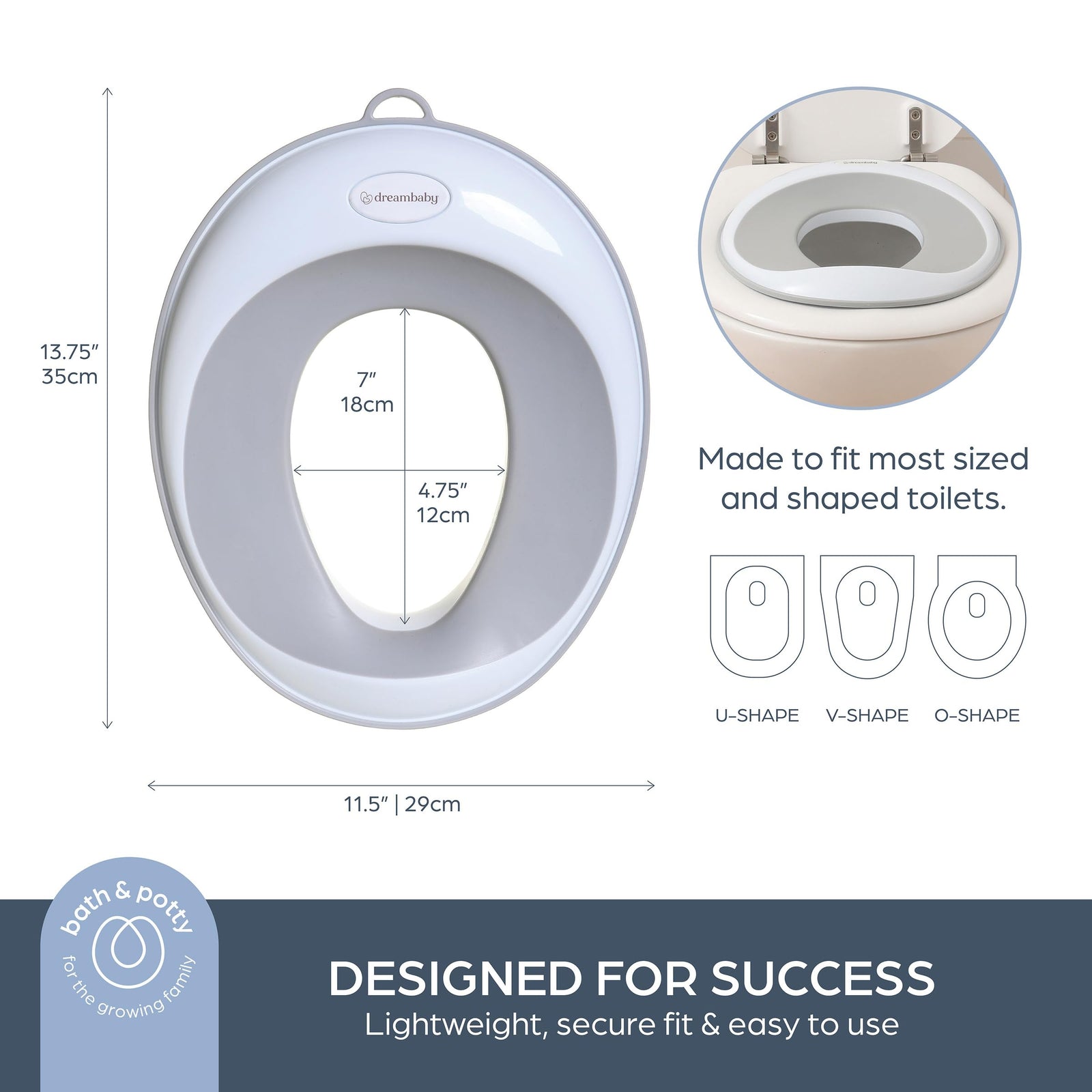 Dream Baby Toilet Training Seat by Easy – Non-Slip and Travel-Friendly