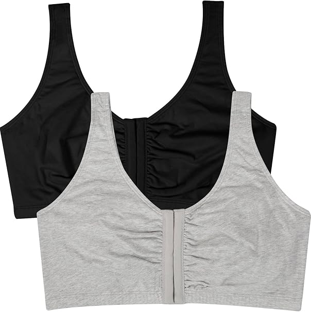 Fruit of the Loom Women Cotton Bra Pack of 2 Black Grey – Safqqa Egypt