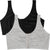 Fruit of the Loom Women Cotton Bra Pack of 2 Black Grey