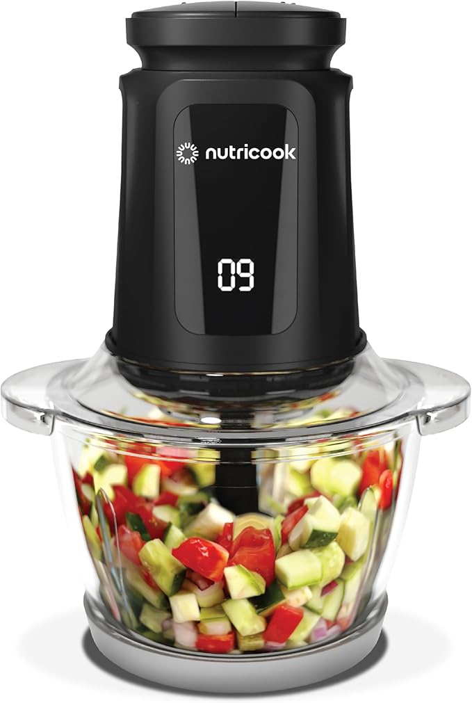 Nutricook 500W Glass Chopper NC-CH1200 1.2L 4-Blade Ice Crushing – Safqqa Egypt