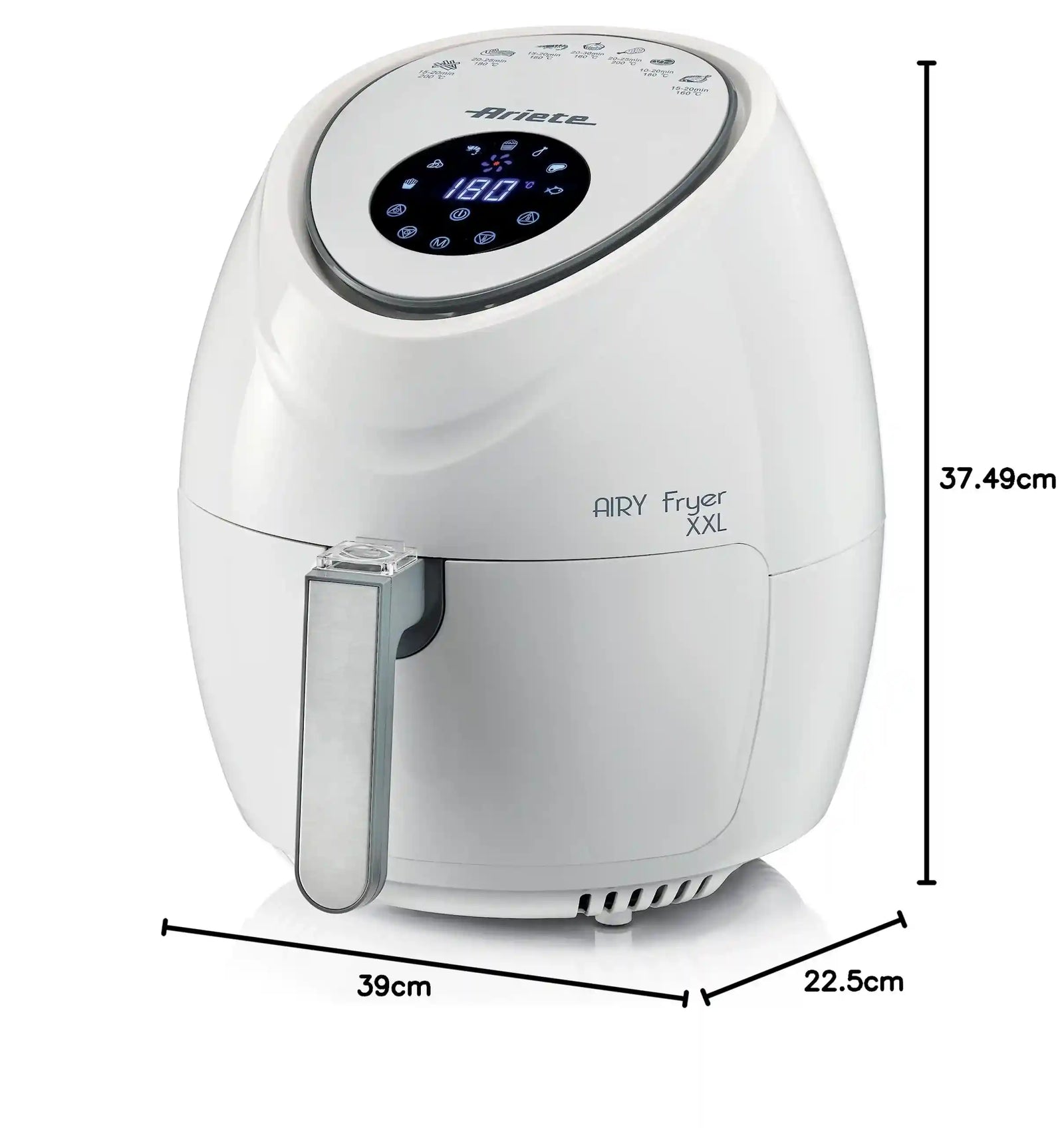 Ariete 4618 XXL Air Fryer – 7L Capacity, 1800W, 200°C Max, Timer Function
