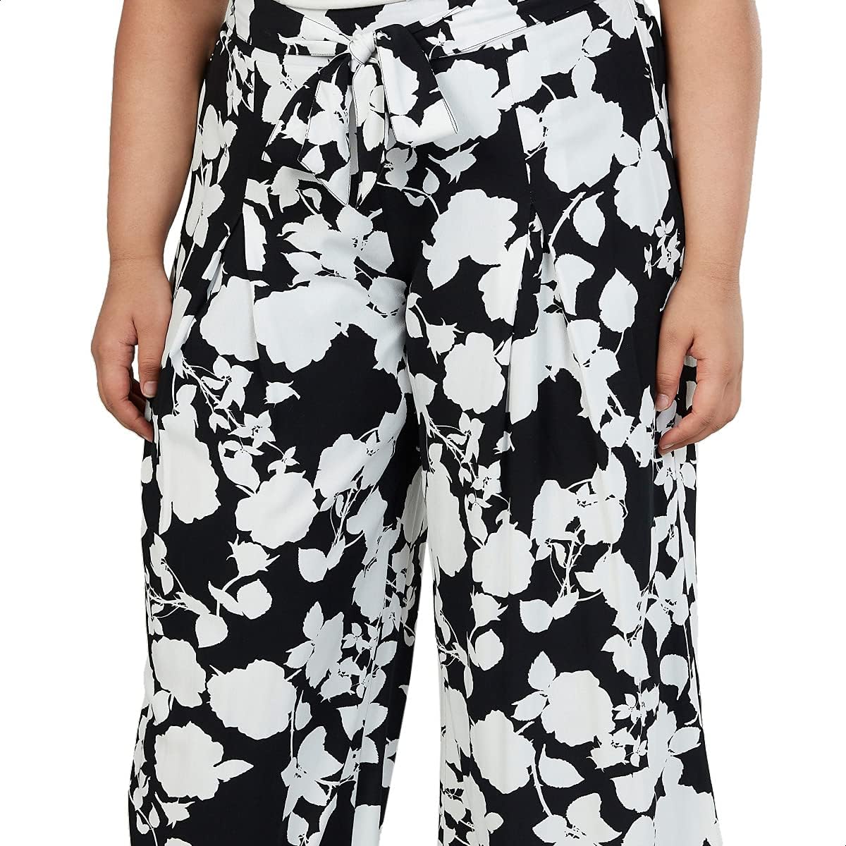 Splash Floral Pattern Wide Leg Pants for Women,Soft, lightweight fabric for all-day comfort.