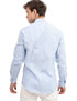 Premoda Long Sleeves Striped Button-Down Shirt for Men - Light Blue and White