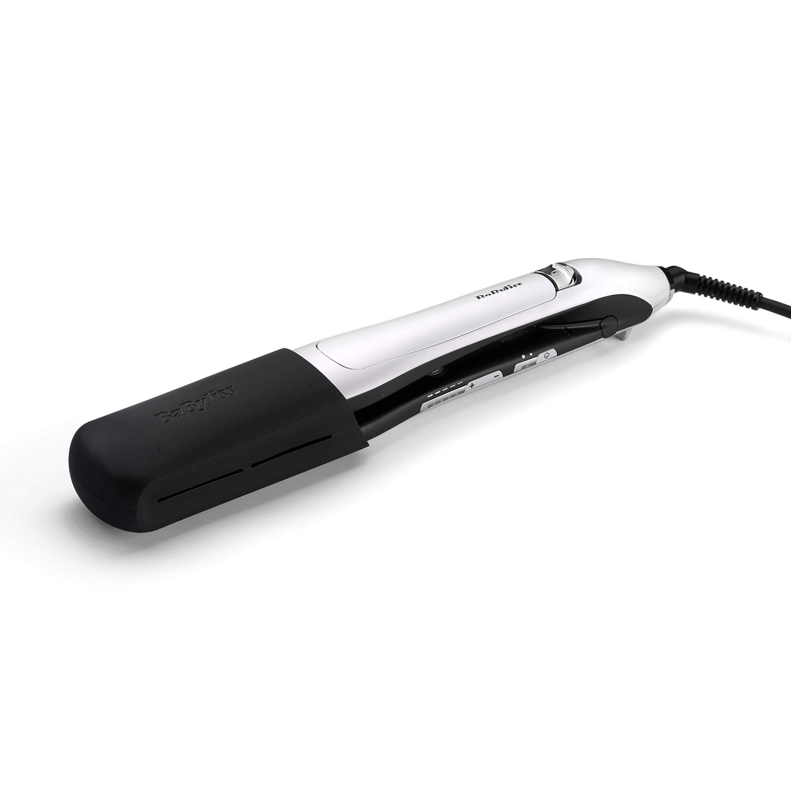 BaByliss Steam Lustre Professional Hair Straightener, Advanced Ceramic 36mm Broad Heating Plate, 5 Heat Settings from 170-210°C, 360° Surround Steam Technology for Smooth Hair