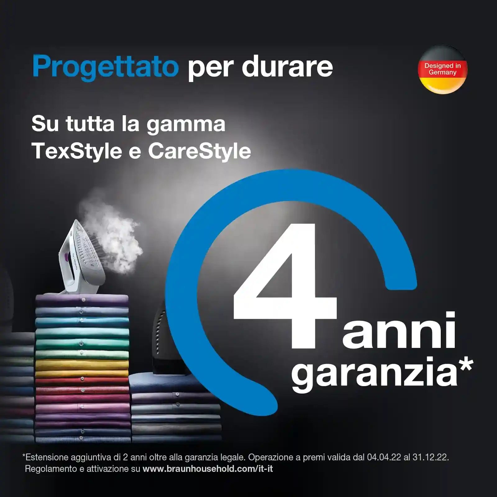 Braun CareStyle Compact Pro IS2565BL Steam Iron with FreeGlide 3D Technology, iCareMode, Eco & Turbo Modes, Vertical Steaming, Anti-Drip, 1.5L Water Tank, 2400W – Blue-Have Scratches - Safqqa Egypt