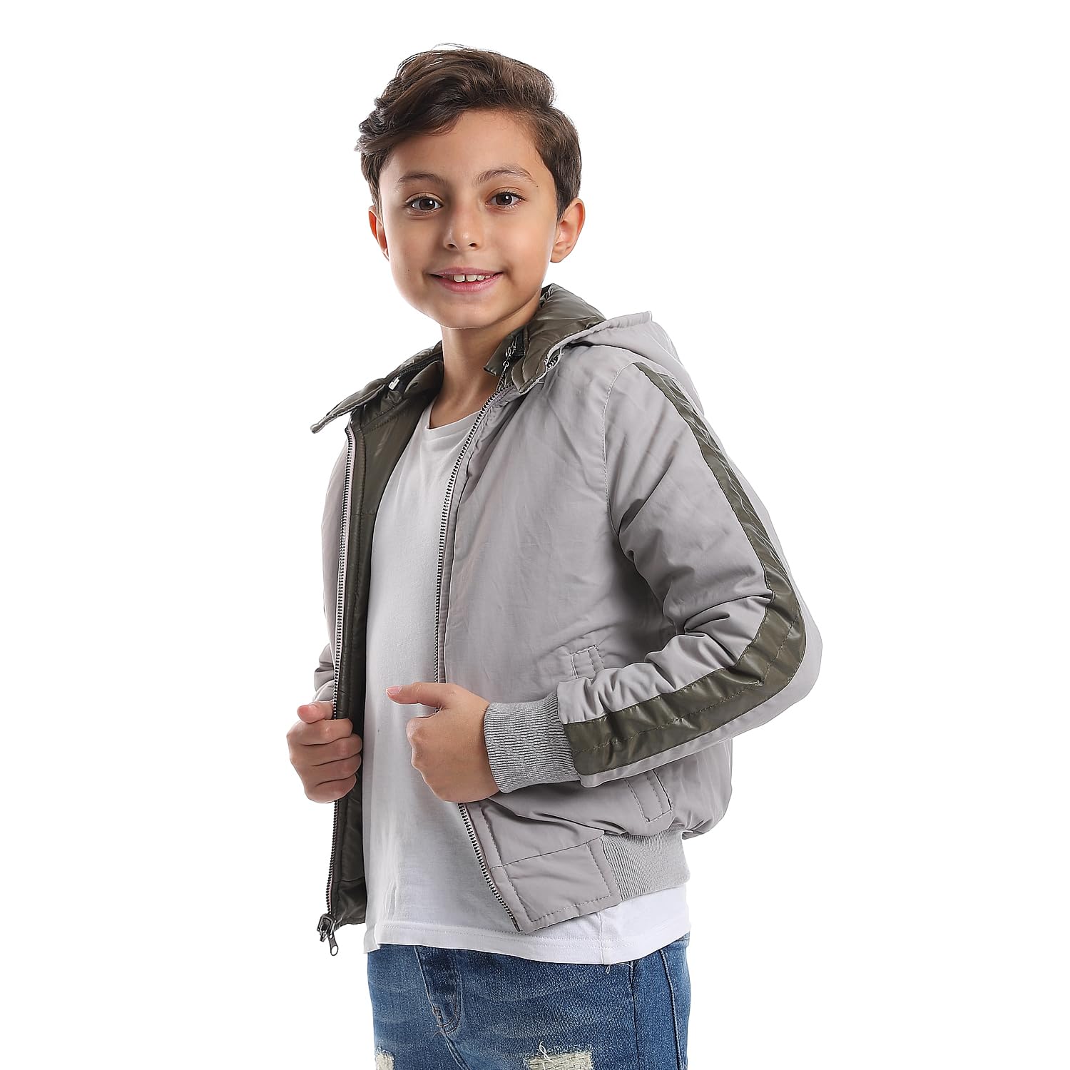 سترة أندورا للأولاد بسحاب إغلاق وجه مزدوج 36W24B0403