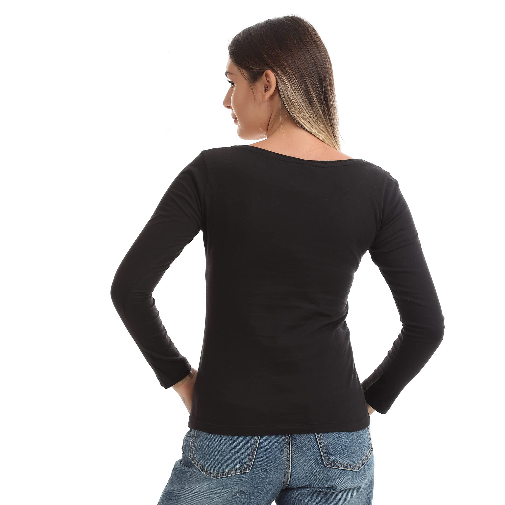 تيشيرت إيسلا بأكمام طويلة سادة