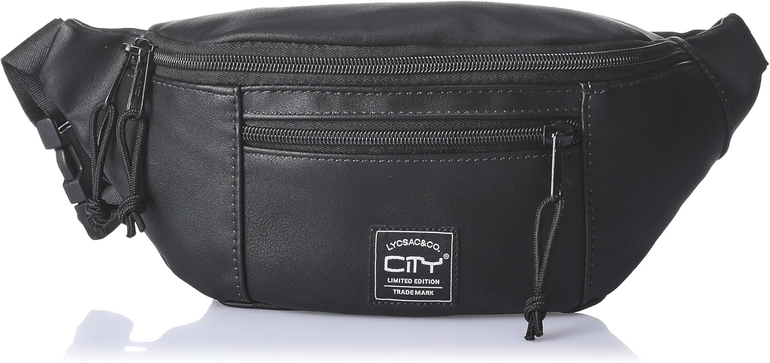 City Big Banana Black 4 Ever Waist Bag for Girls and Boys - 3L, One Size