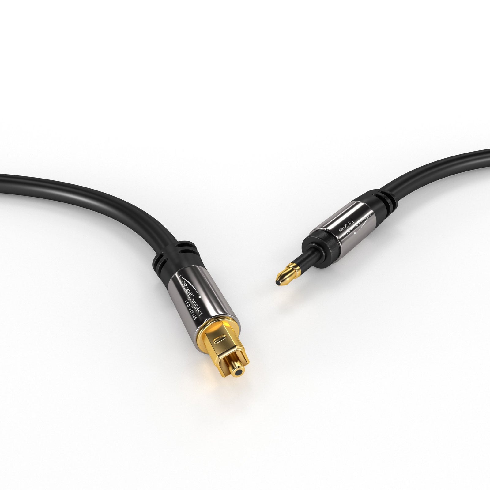 KabelDirekt 389 10m Mini-TOSLINK cable (digital audio cable, optical, TOSLINK to Mini-TOSLINK, fiber optic, transmits digital signals TVs/amplifiers/Hi-Fi systems) black