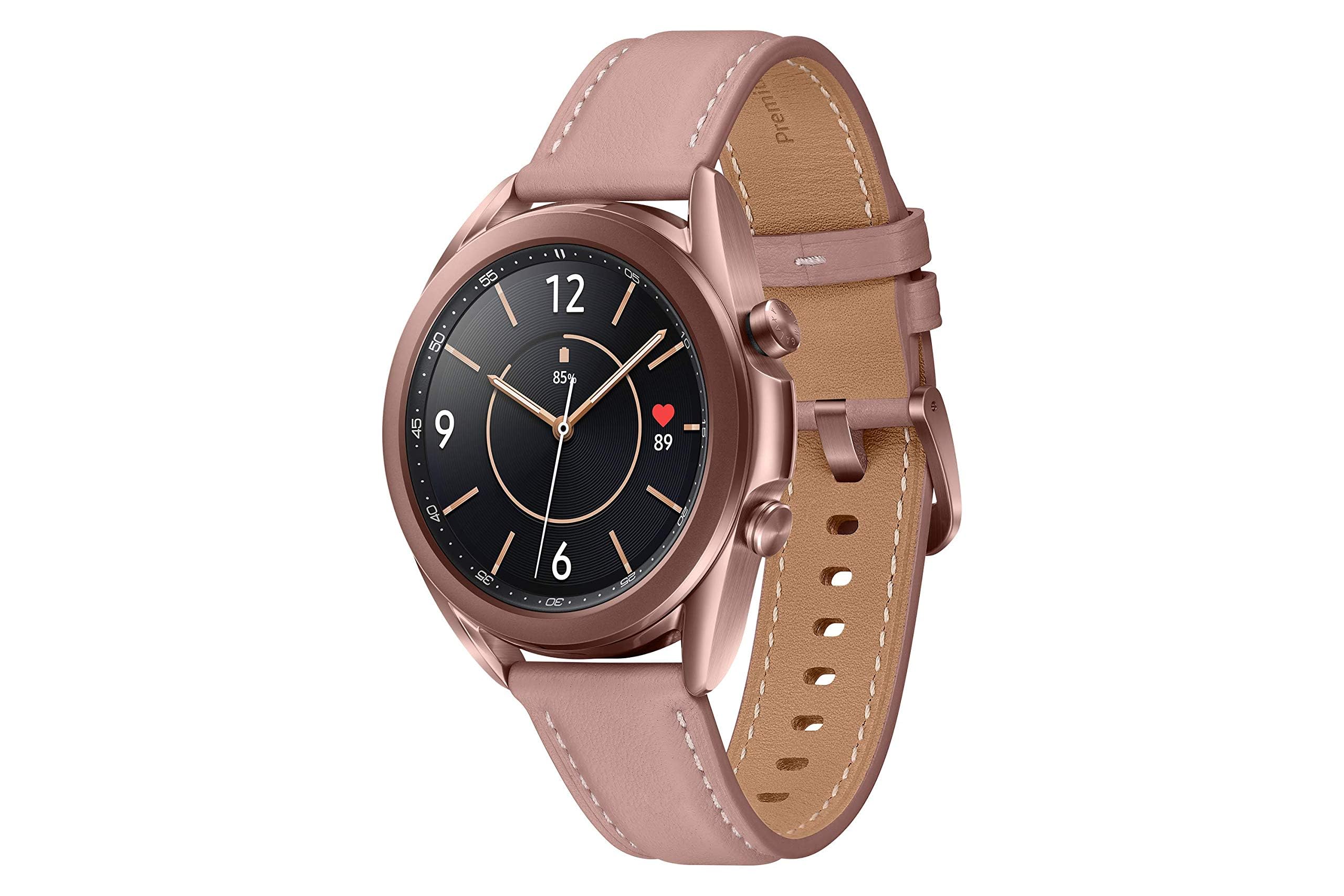 سامسونج SM-R850 ساعة ذكية Galaxy Watch3، مقاس 41 مم - اللون البرونزي الميتاليك