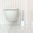 Vigar eco toilet cleaning set, flexible rubber wand with holder, durable minimalist design,