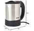 Geepas 0.5 Liters Silver and Black Kettle, GK175
