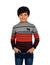 Town Team Ribbed Trims Striped Color Block Pullover For Boys,Durable and easy to wash for everyday use.