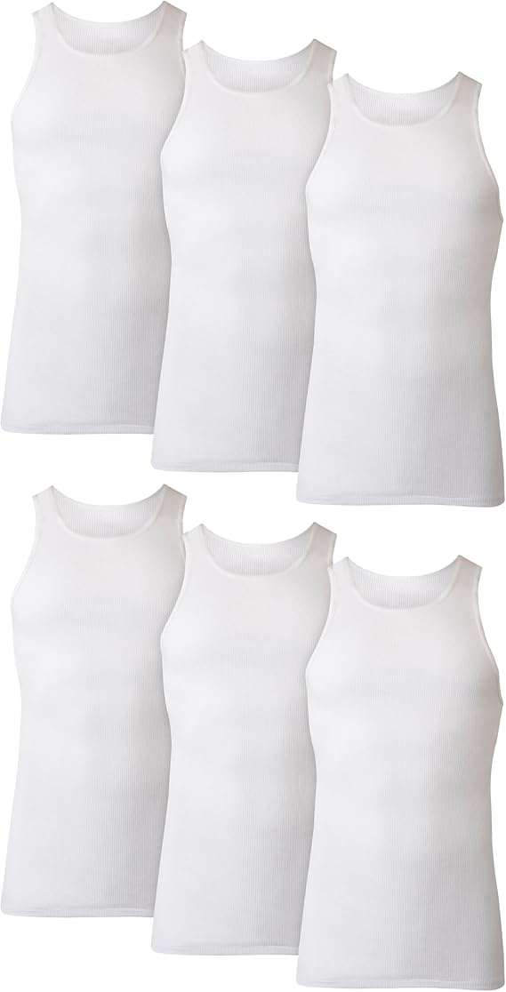 Hanes Men Undershirt Pack of 6 White