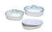 CorningWare French White 6PCS OVAL DISH SET WITH GLASS LID AND PLASTIC COVER - 1117164 (1X6) - Safqqa Egypt
