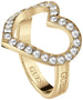 Guess UBR28001-56 Stainless Steel Filigree-Heart Engraved-Logo Ring for Women - Gold - Safqqa
