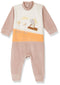 Papillon Long Sleeve Bodysuit for Boys with Stitched Detail and Snap Closure - Safqqa