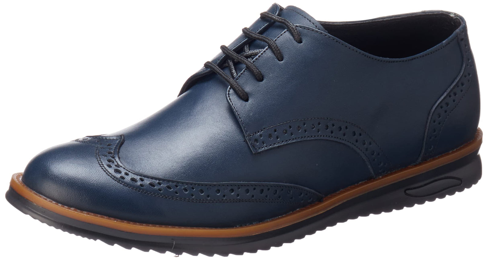 Roadwalker genuine leather round toe wingtip oxford shoes for men,