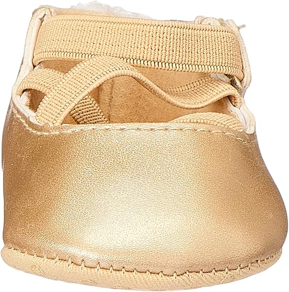 Mix & Max Girls’ Front Criss-Cross Strap Shoes with Pom-Pom Detail