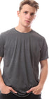 Ravin Men's Ribbed Crew Neck Solid Basic Cotton T-Shirt