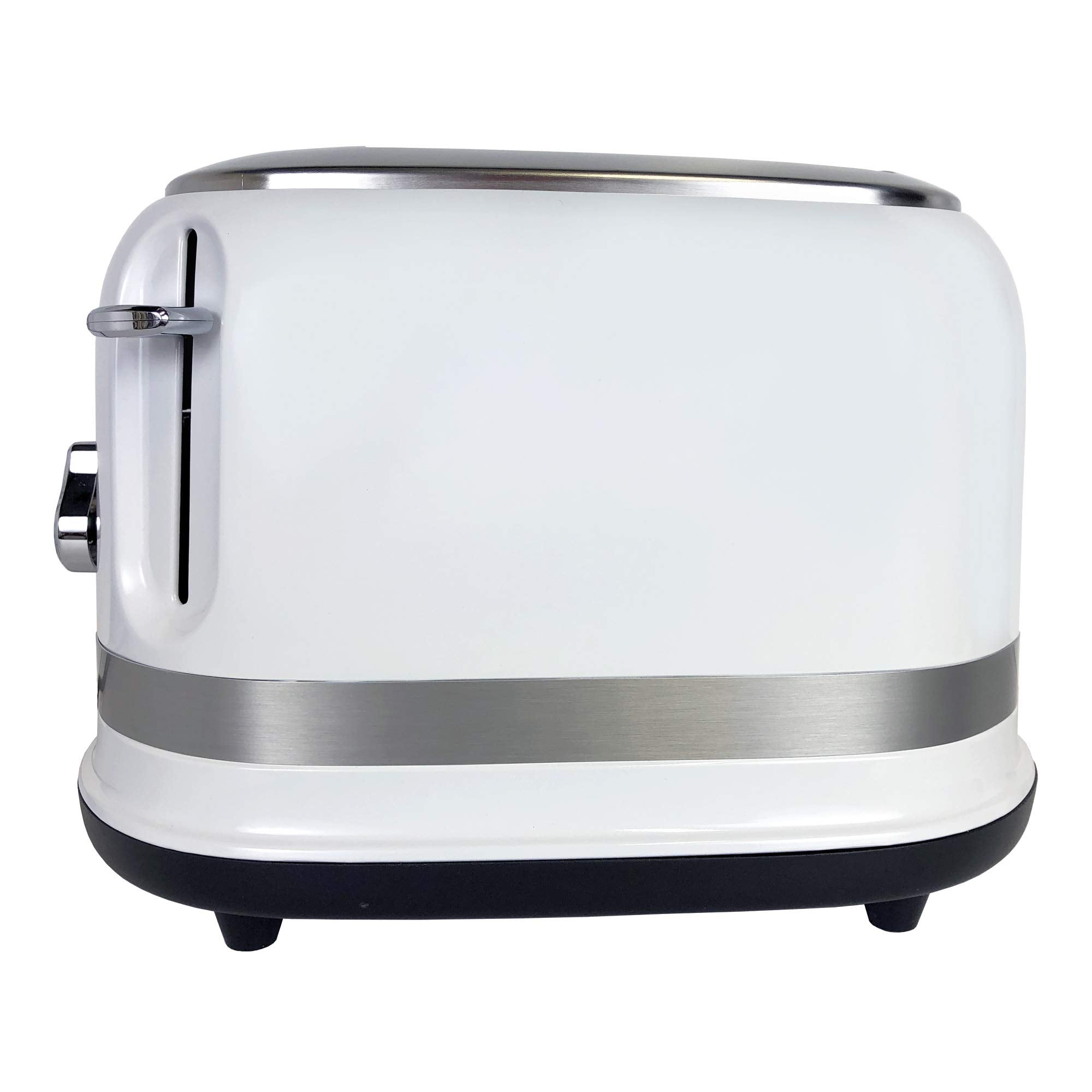 Ariete Moderna 2 Slice Toaster 0149W with 6 Browning Levels, Auto Eject, Crumb Tray, Defrosting and Reheating Functions, Cord Wrap, Metal Body, 800W, White