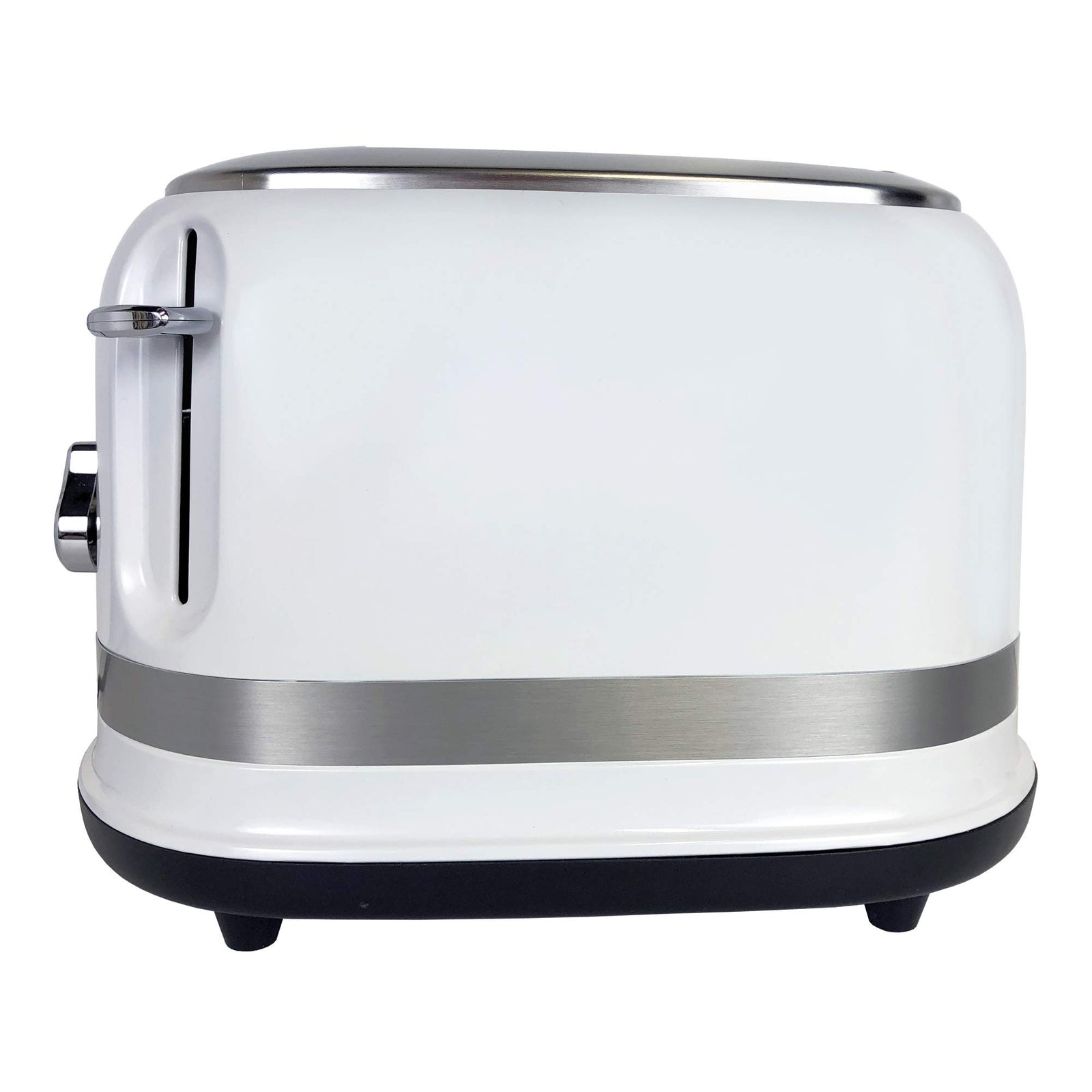 Ariete Moderna 2 Slice Toaster 0149W with 6 Browning Levels, Auto Eject, Crumb Tray, Defrosting and Reheating Functions, Cord Wrap, Metal Body, 800W, White