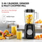 Nikai 3-in-1 Blender with 3 Unbreakable Jars, 1.5 Ltr Liquid Jar, 1 Coffee Grinder & 1 Meat Mincer, 2 Speeds, Perfect for Dry & Wet Fine Grinding, Mixing & Juicing - NB2900NA1 Black - Have Scratches