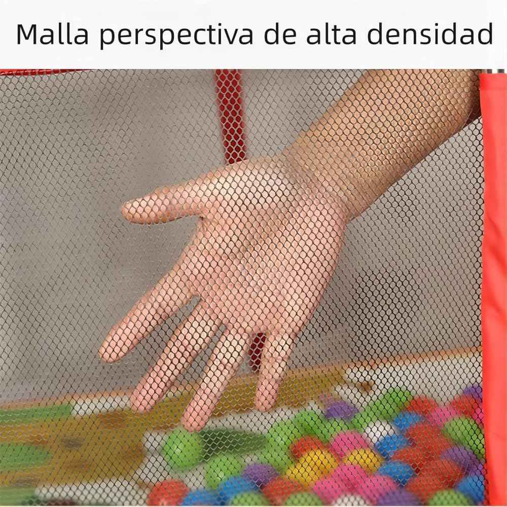 Fantastic-Kids-Toys Large Playpen for Toddlers, Durable Ball Pit, Playpen with Basketball Hoop, Indoor and Outdoor Activity Center, Safety Gates, 50 Balls 182 x 122 x 64 cm (RED) - Safqqa Egypt