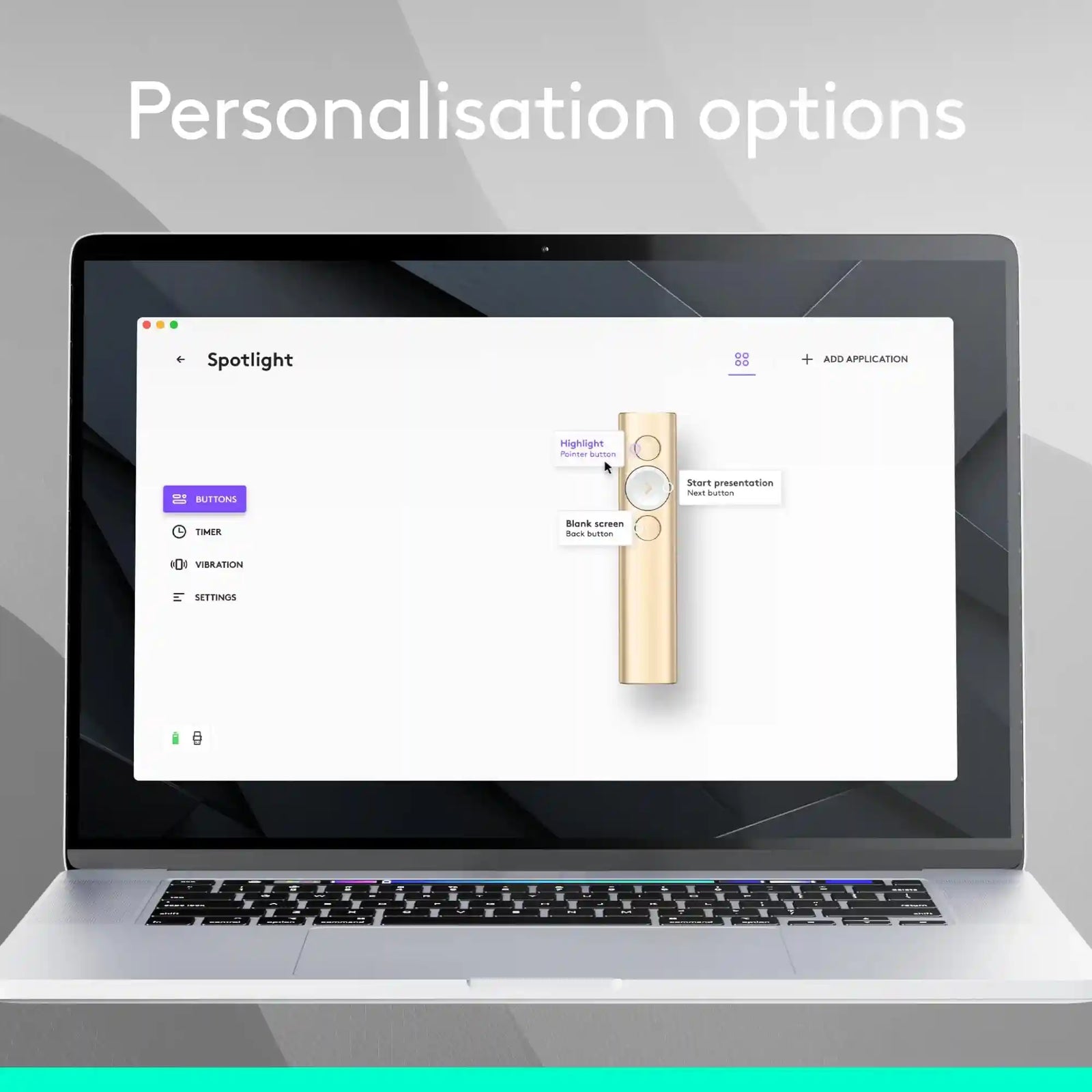 ريموت العرض لوجيتك سبوتلايت – تحكم احترافي للشرائح بمدى 30 متر وشحن سريع