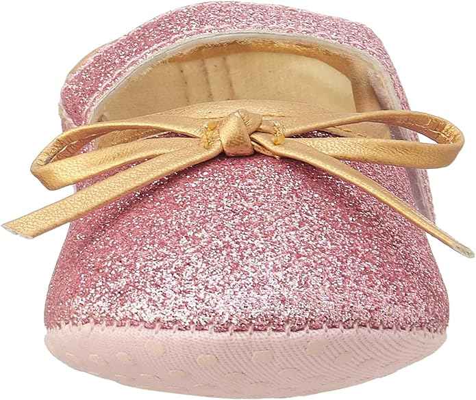 Mix & Max Girls' Two-Tone Metallic Bow-Detail Mary Jane Shoes