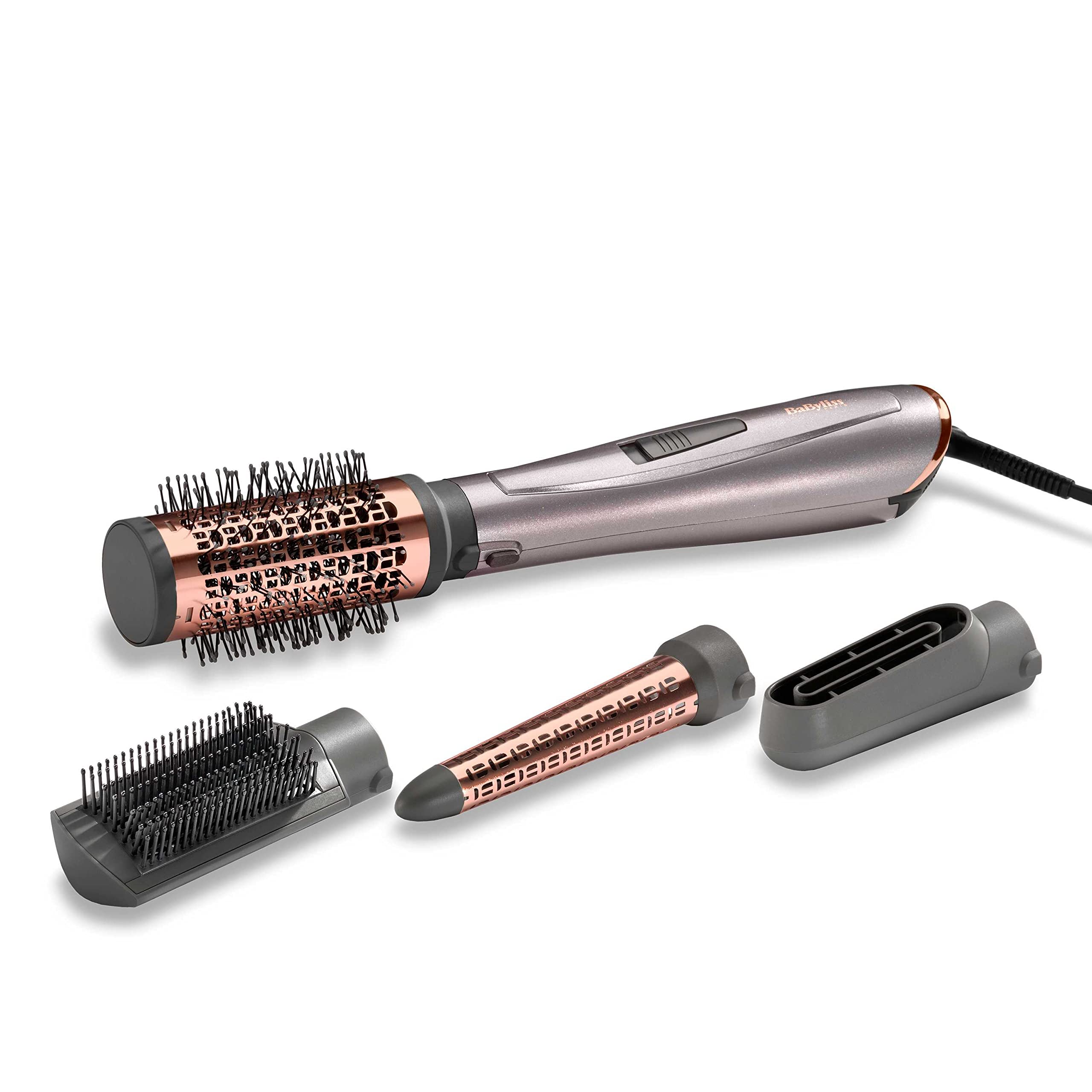 Babyliss Air Stylers, 1000W, 2 Heats + A Cool Setting, 4 Attachments, Grey