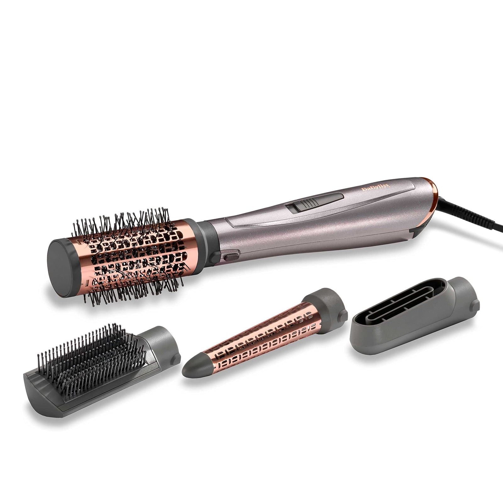 Babyliss Air Stylers, 1000W, 2 Heats + A Cool Setting, 4 Attachments, Grey