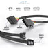 KabelDirekt 827 0.6m 30cm 4-pin Molex to 15-pin SATA power cable + 60cm 7-pin 3 data 6 Gbit/s angled 90 ° black