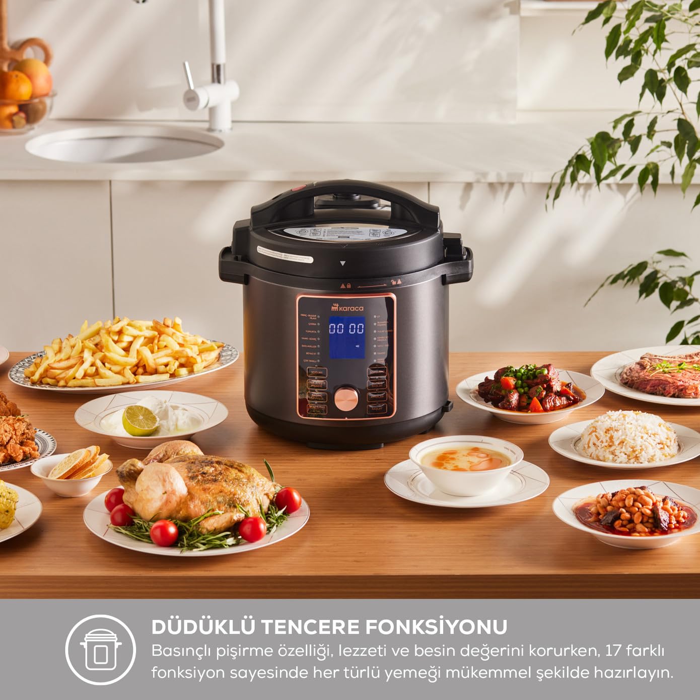 Karaca 2 In 1 Smart Multi-Purpose Electric Pressure Cooker