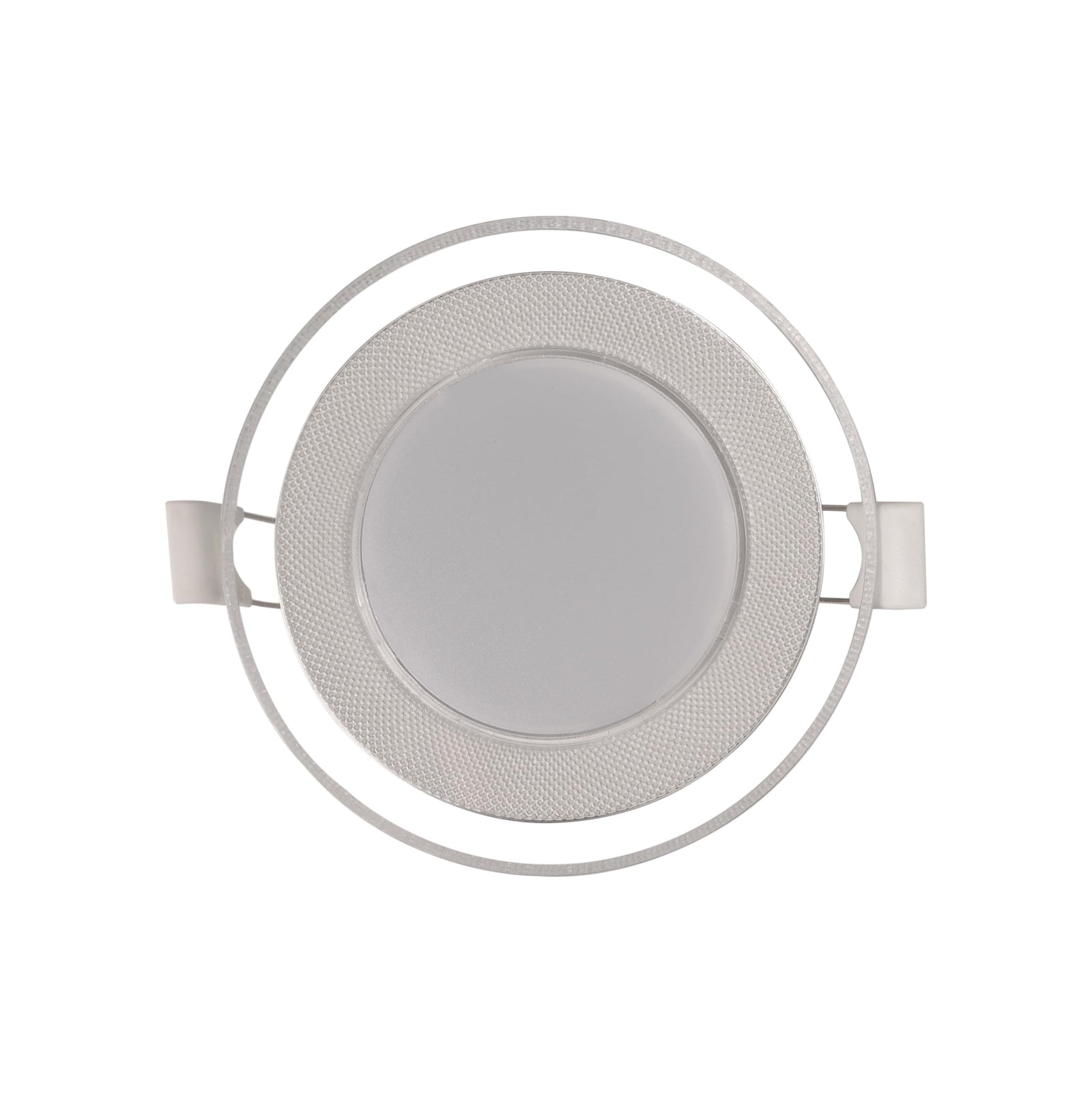 El Rawda 6W Glass-Body Recessed LED Spotlight with 3 Color Modes (White, Warm, Cool) – Fits 7cm Ceiling Opening – Elegant & Energy-Efficient – Damaged Box