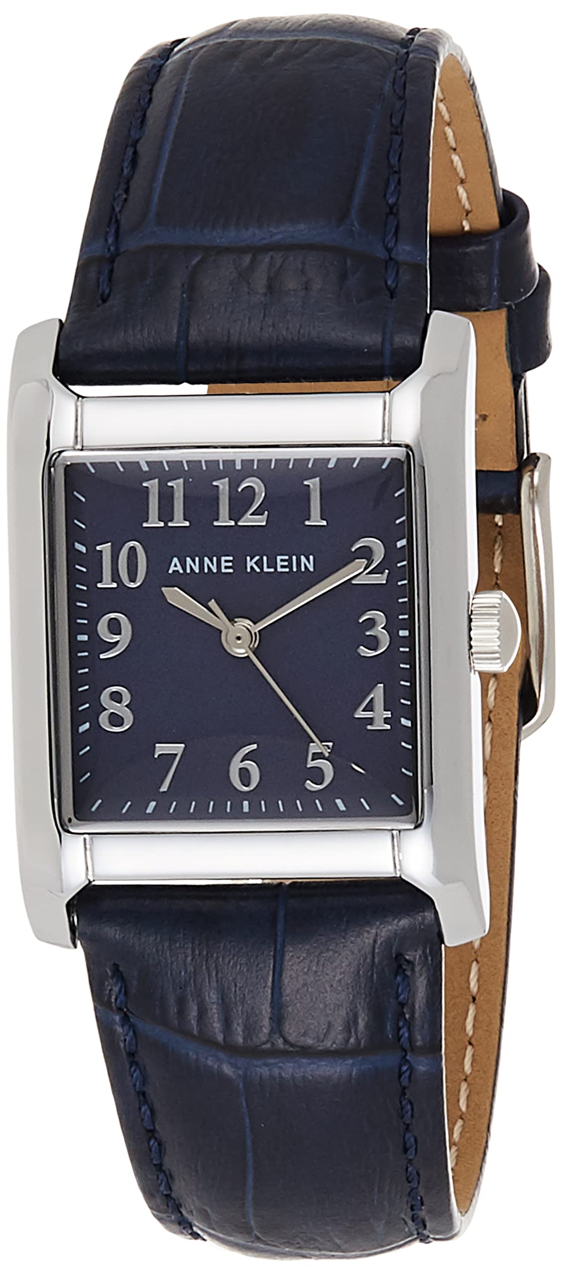 ساعة آن كلاين للنساء بسوار جلد كرونو محبب