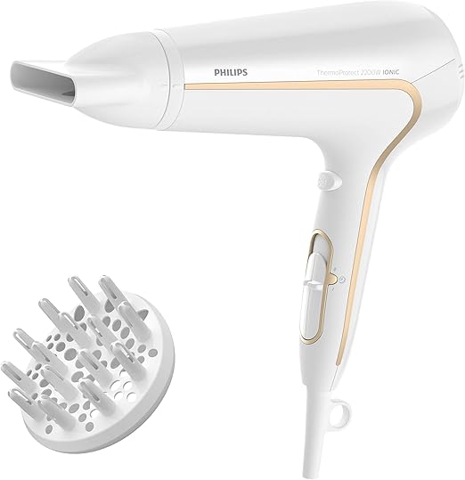 Philips DryCare Advanced Hair Dryer with ThermoProtect Technology, 2200W, Ionic Care, and Volume Diffuser - Model HP8232