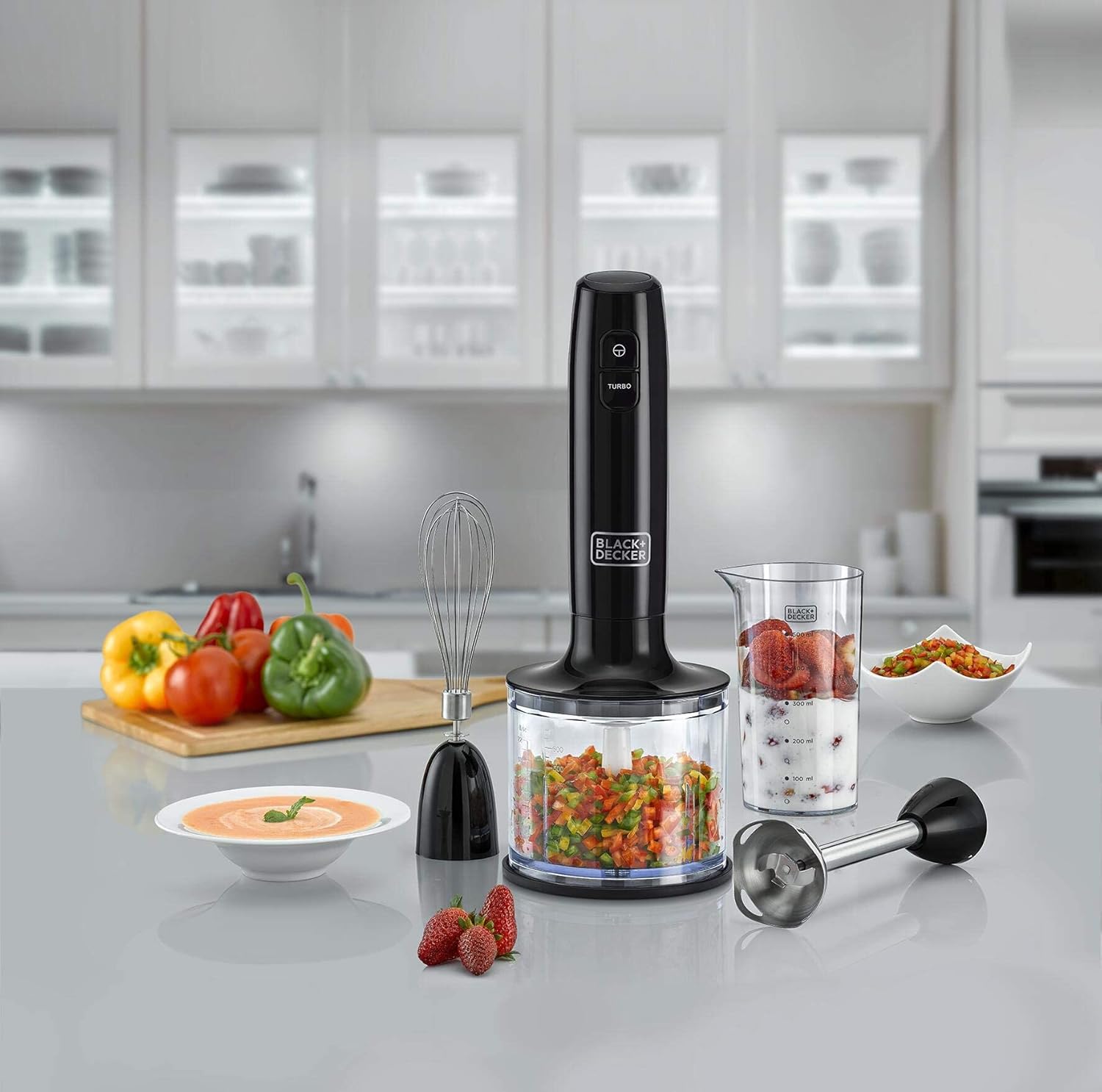 Black+Decker 600W 3-in-1 Hand Blender with Chopper HB600-B5 – Safqqa Egypt