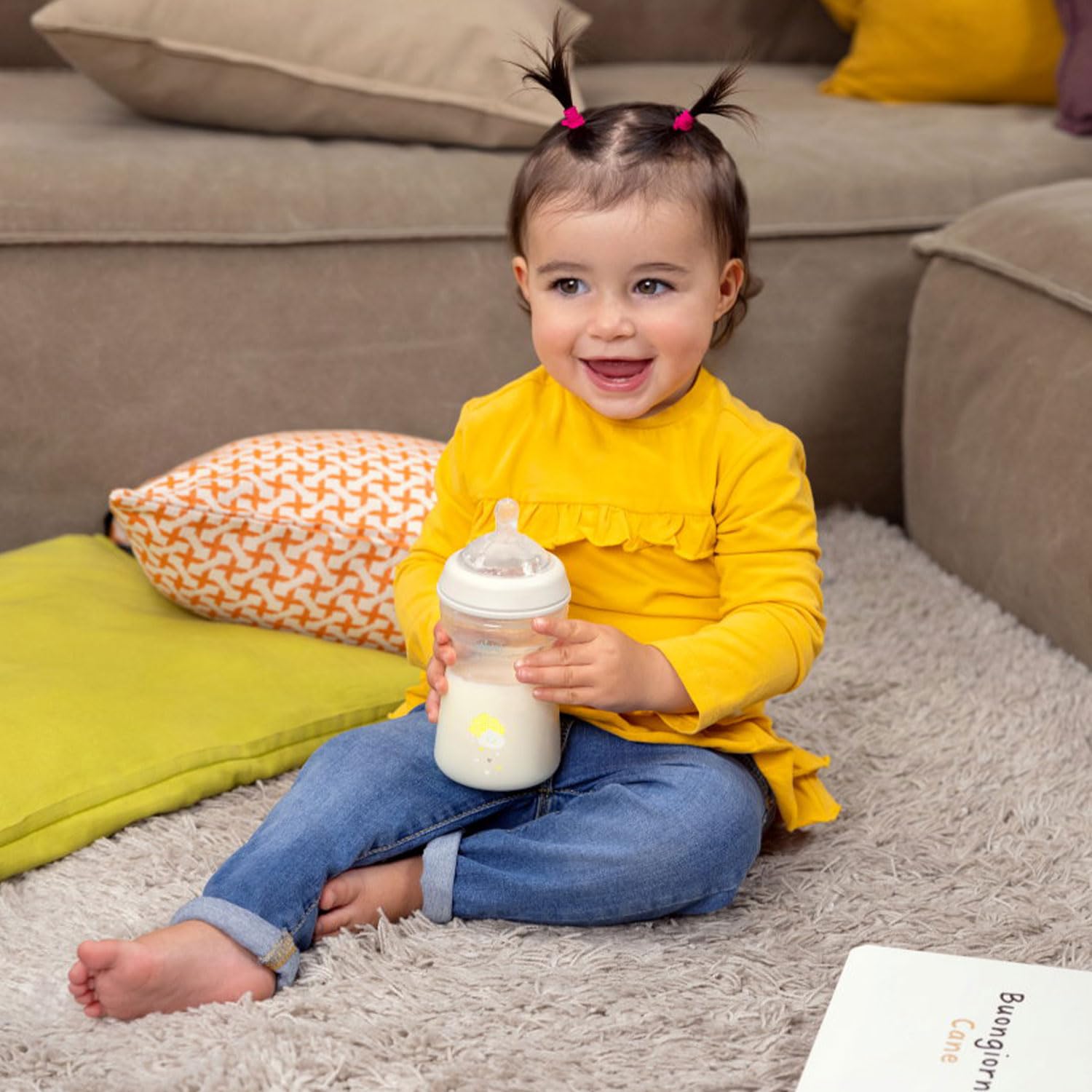 Chicco Naturalfeeling Bottle 330Ml Fast Flow 6M+ Silicone, NEUtral- Damage Box