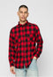 Urban Classics Shirts For Mens Black/red