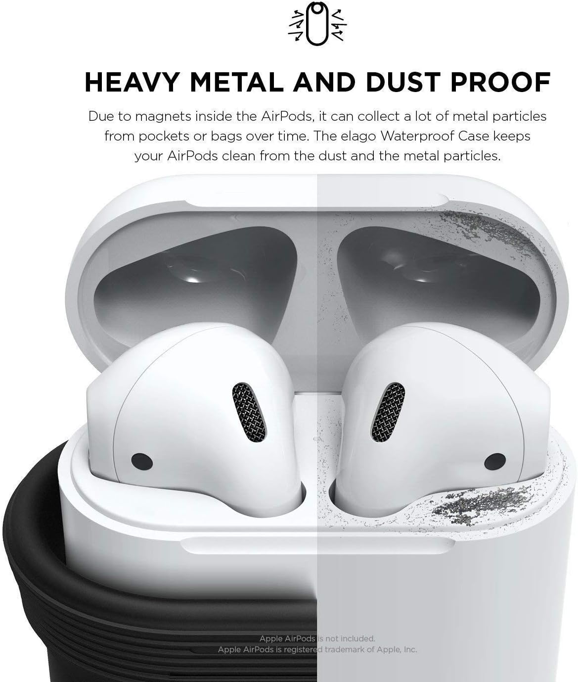 حافظة إيلاغو EAPWF-BA-IRO المقاومة للماء لسماعات Apple AirPods – روز إيطالي